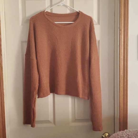 Lounge set. Brown waffle knit. NWT. Size XL. ADORABLE.